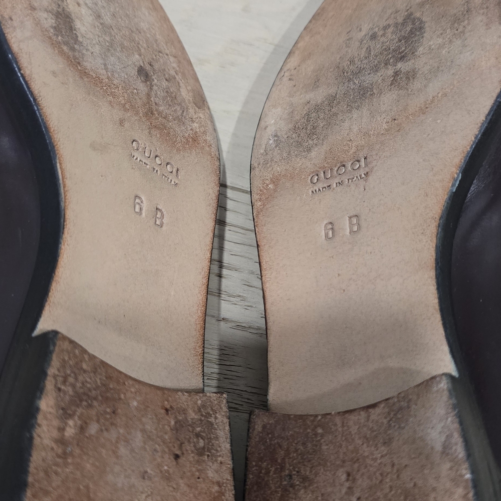 Gucci Brown Leather Horsebit Loafers - Picture 8 of 11